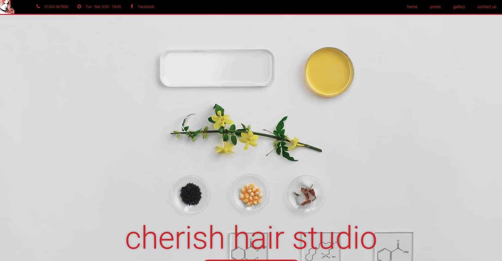 Cherish Hair Studio website by Blue Orbit Design